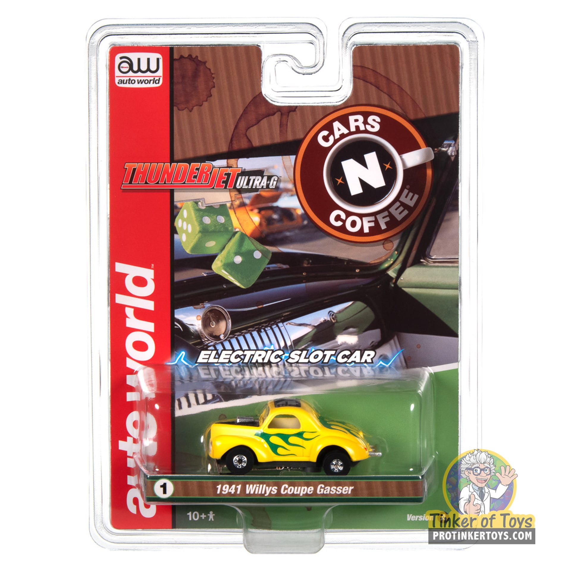 Thunderjet 1941 Willys Coupe Gasser (Yellow, Green Flames) 1A