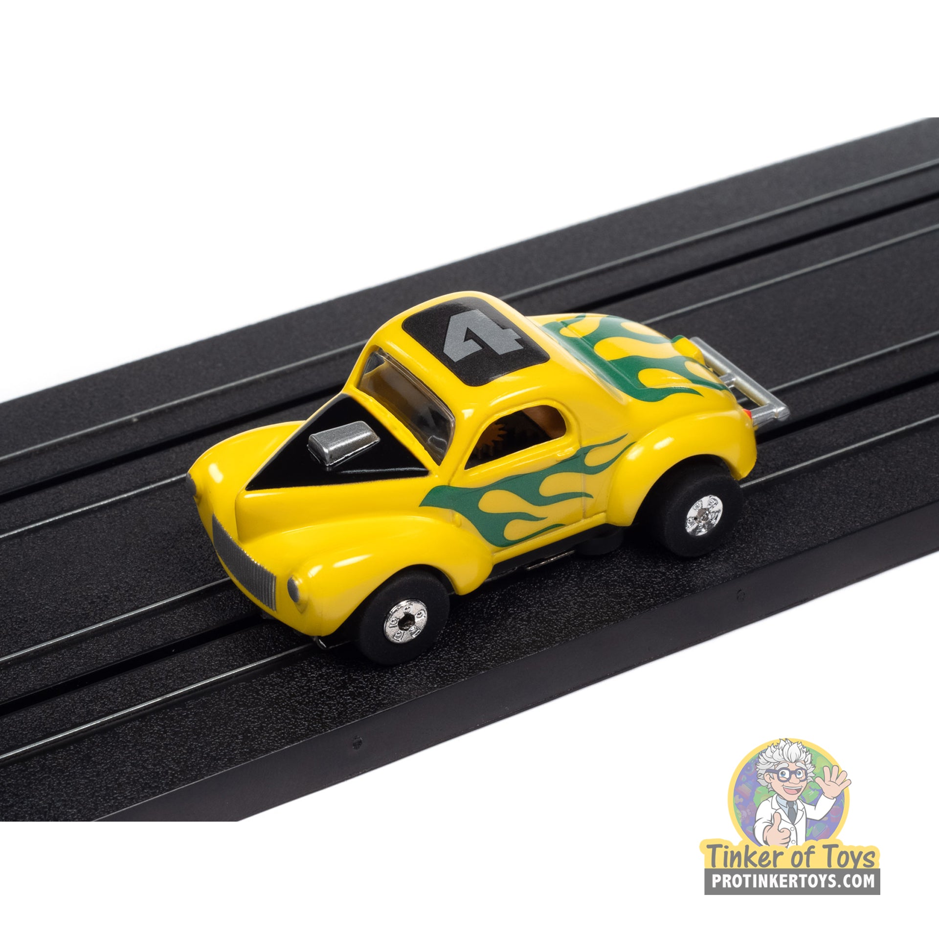 Thunderjet 1941 Willys Coupe Gasser (Yellow, Green Flames) 1A