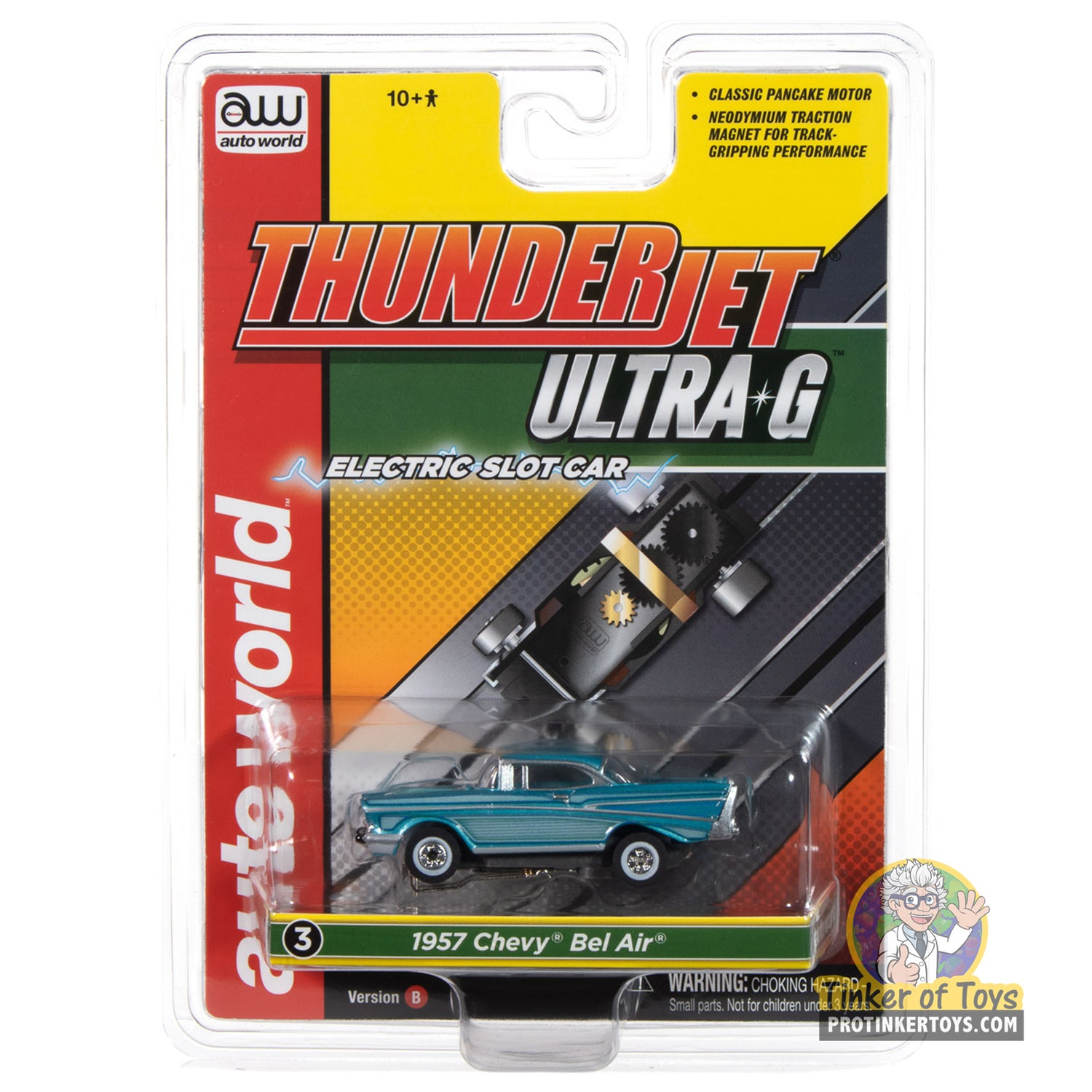 Thunderjet 1957 Chevrolet Bel Air Lowrider (Aqua) 3B | SC411 | Auto World