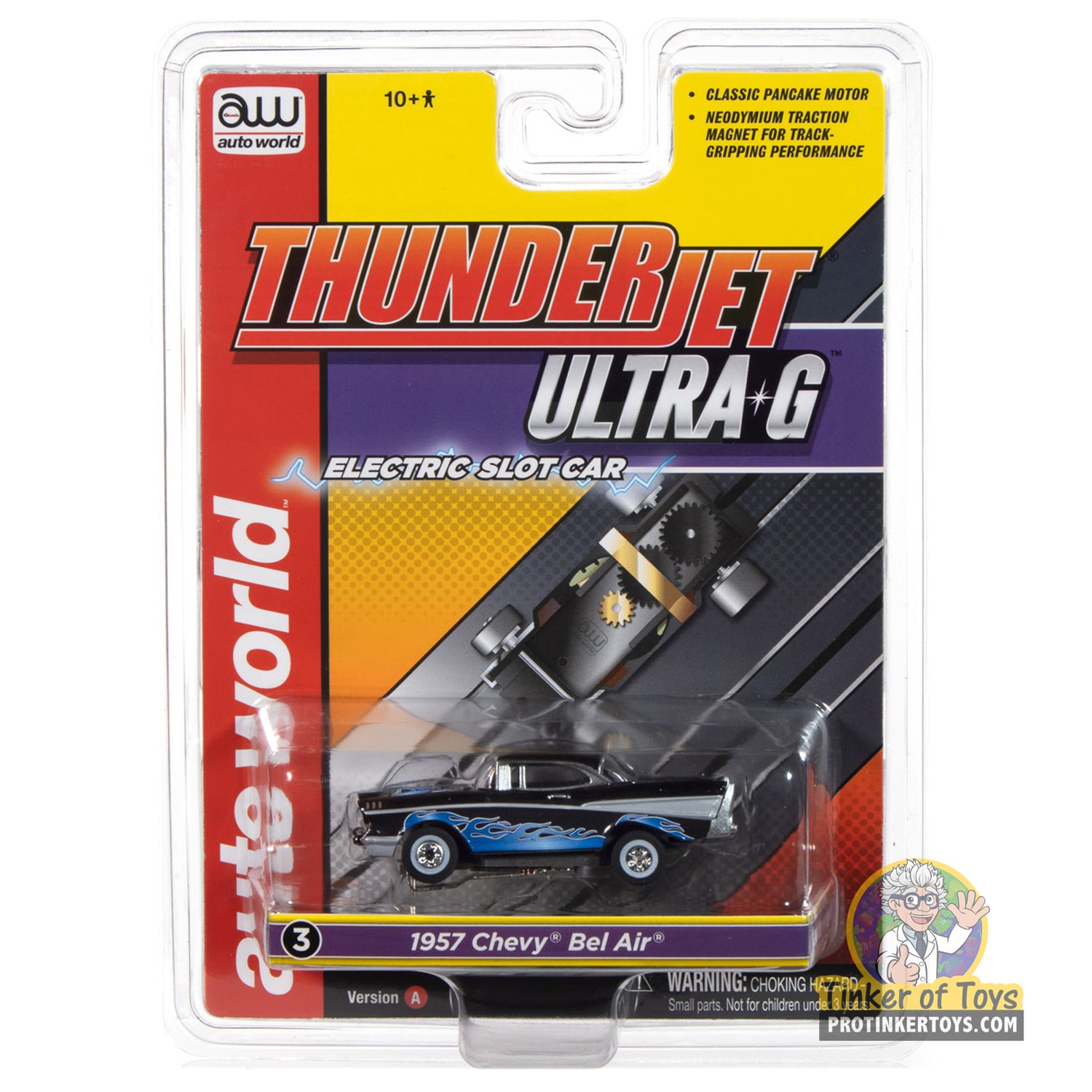 Thunderjet 1957 Chevrolet Bel Air Lowrider (Black) 3A | SC411 | Auto World