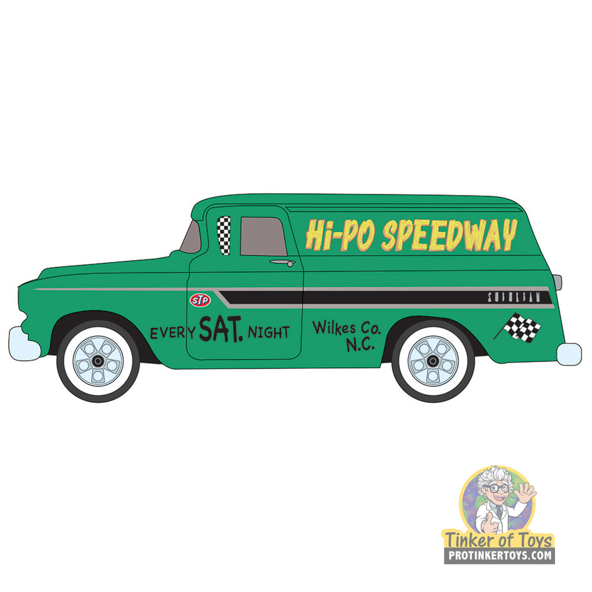 Thunderjet 1957 Chevy Suburban (Green) 3B | SC416 | Auto World
