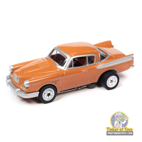 Orange 1957 Studebaker Golden Hawk toy car for Auto World SC392