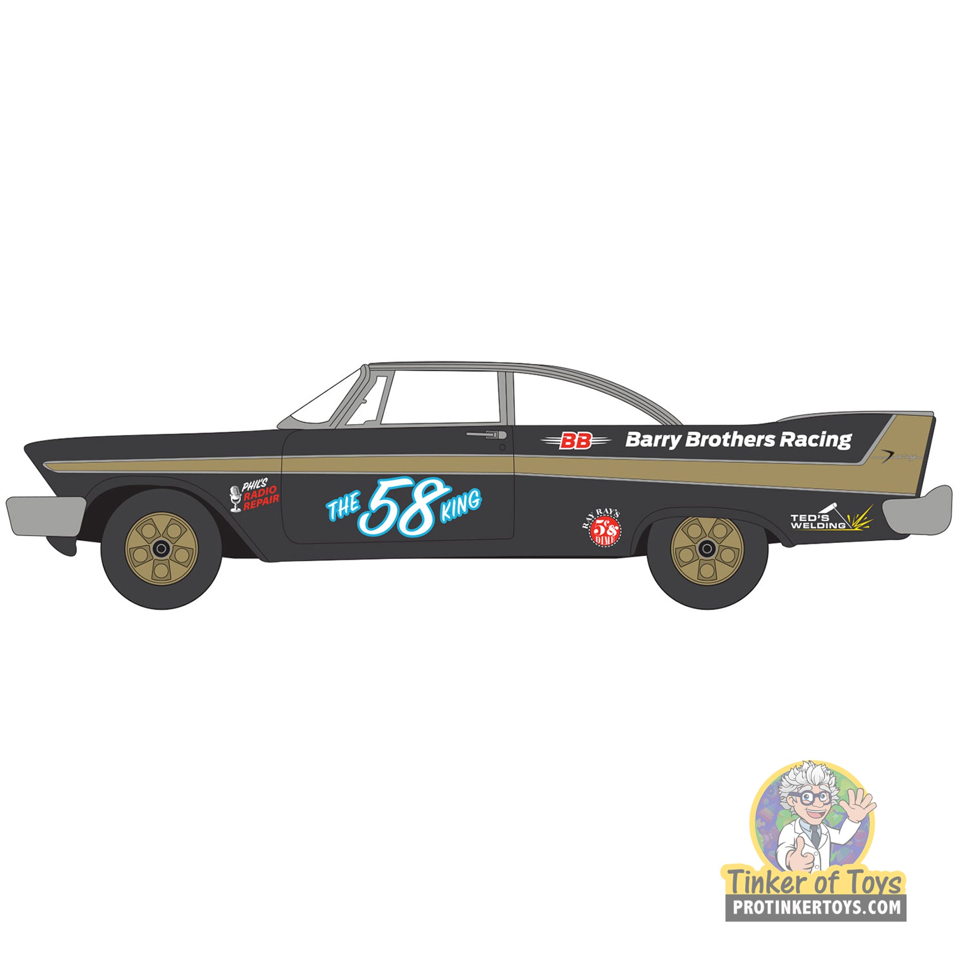 1958 PLYMOUTH FURY ゴールド マックツールコラボ 1958 PLYMOUTH FURY ゴールド マックツールコラボ