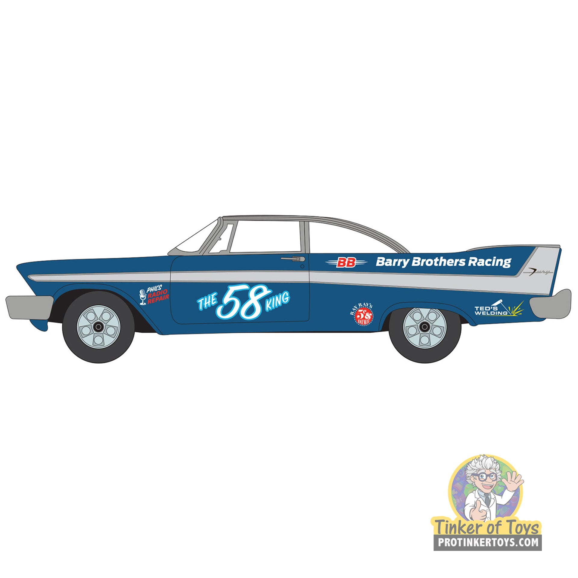 Thunderjet 1958 Plymouth Fury (Metallic Blue & Silver) 4B | SC423
