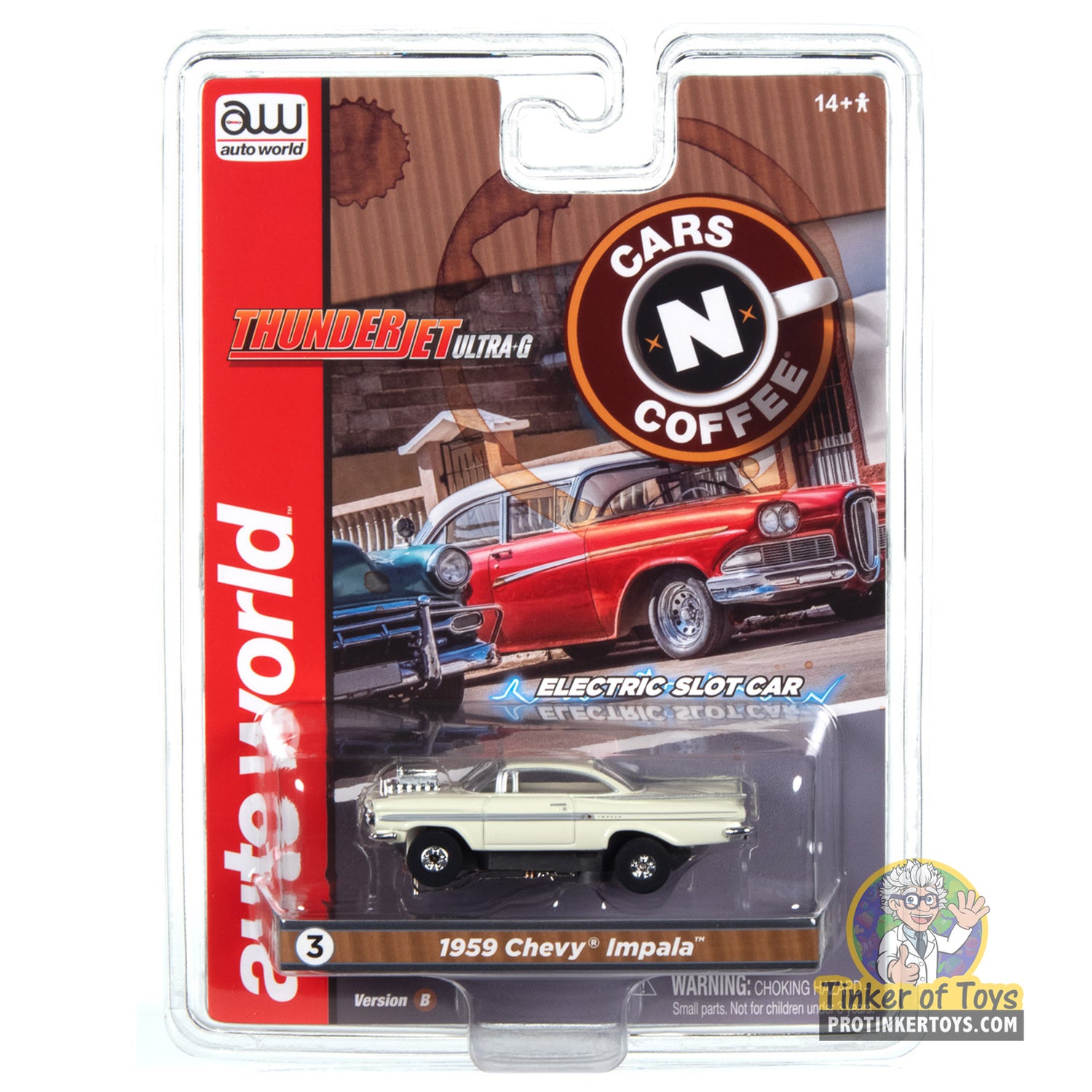 Thunderjet 1959 Chevrolet Impala Street Rod w/Blower (White) 3B | SC392 | Auto World