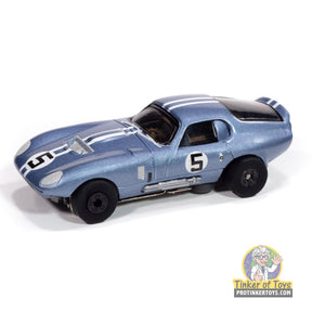 Metallic blue 1965 Shelby Cobra Daytona Coupe toy car for Auto World SC415