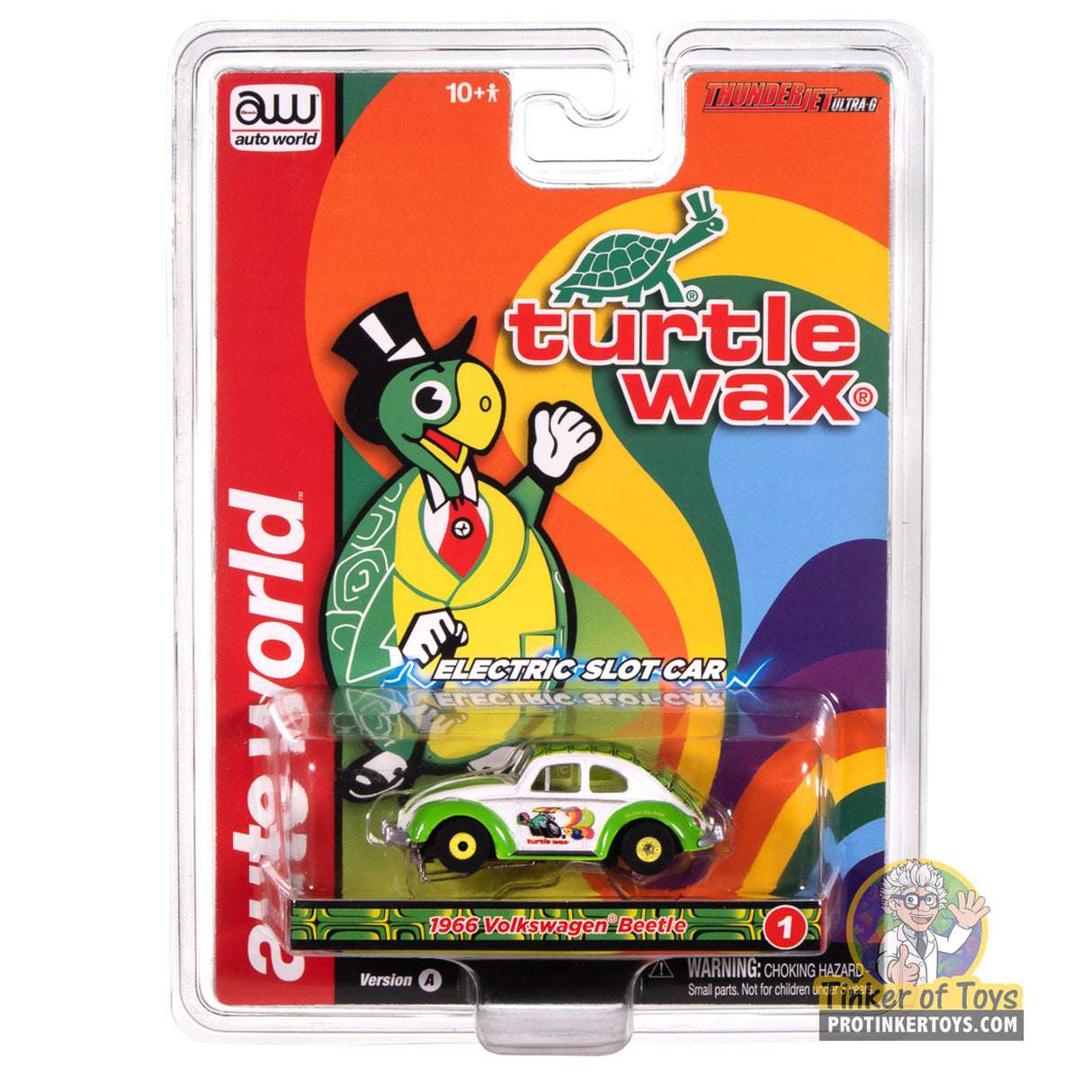 Thunderjet 1966 Volkswagen Beetle Turtle Wax (Translucent Yellow & Green) 1A | SC418 | Auto World