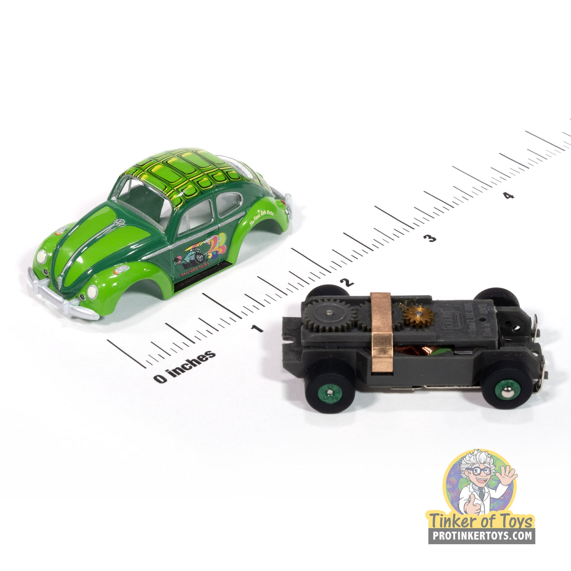 Thunderjet 1966 Volkswagen Beetle Turtle Wax (Two Tone Green) 1B