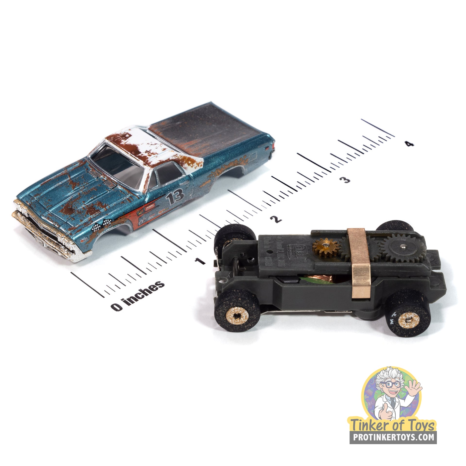 Thunderjet 1969 Chevy El Camino (Teal & White) 4A | SC416 | Auto