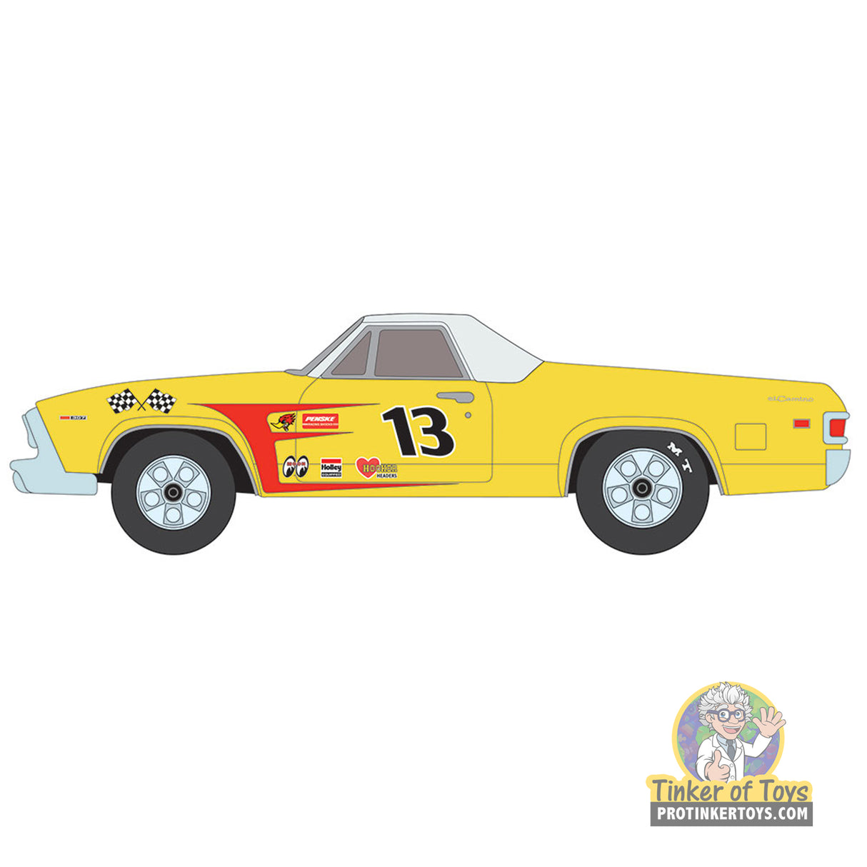 Thunderjet 1969 Chevy El Camino (Yellow & White) 4B | SC416 | Auto World