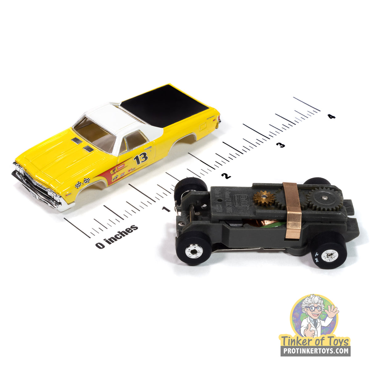 Thunderjet 1969 Chevy El Camino (Yellow & White) 4B | SC416 | Auto World