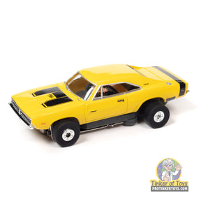 Yellow 1969 Dodge Charger R/T toy car for Auto World SC392