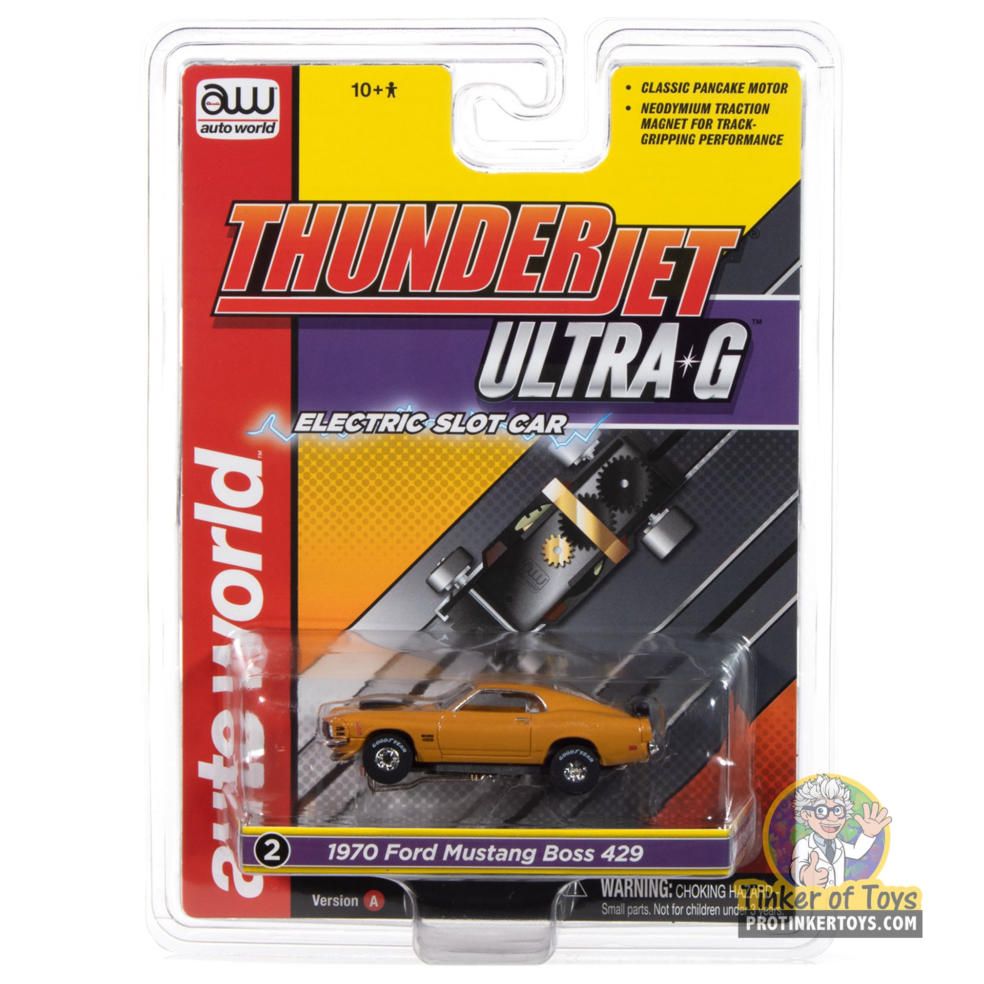 Thunderjet 1970 Ford Mustang Boss 429 (Orange) 2A | SC411 | Auto