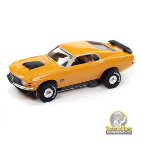 Orange 1970 Ford Mustang Boss 429 slot car toy car for Auto World SC411