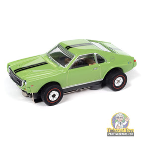 Green 1969 AMC AMX slot car toy car for Auto World SC394