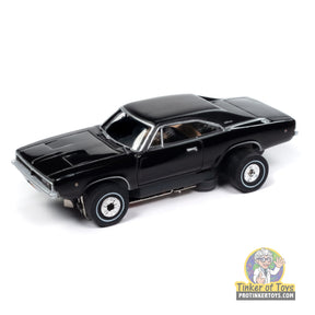Black 1968 Dodge Charger slot car toy for Auto World SC409