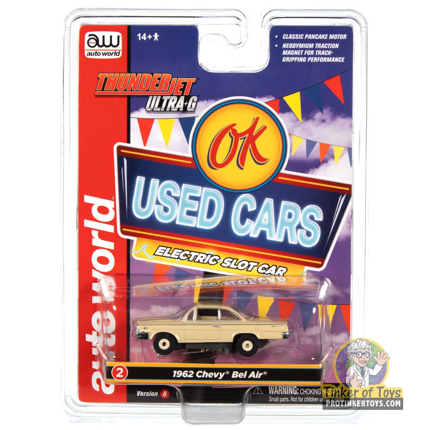 Thunderjet OK Used Cars 1962 Chevrolet Bel Air Coupe (Tan) 2B | SC390 | Auto World