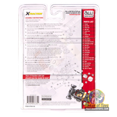 Auto World TRX135 1972 Datsun 510 X-Traction Deluxe Pit Kit package back
