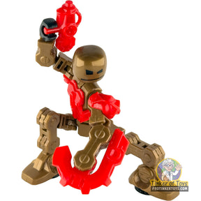 Action figure of a villain with red and brown mechanical parts for KlikBot TST1600