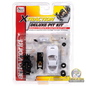 Deluxe pit kit for building a 2004 Chevrolet Corvette C5-R slot car for Autoworld TRX129