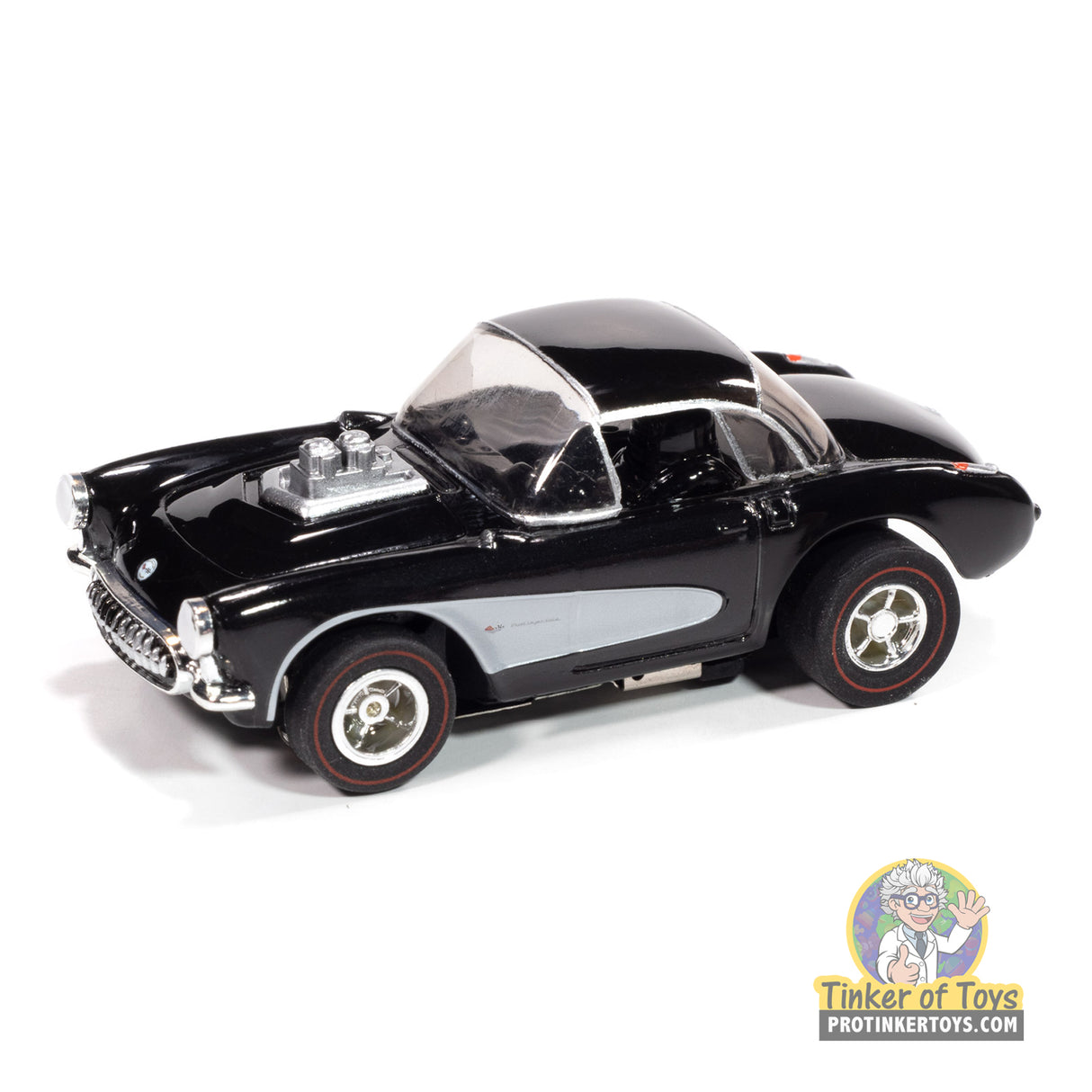 Xtraction 1957 Chevy Corvette Convertible (Gloss Black & Silver) 2A | SC417 | Auto World