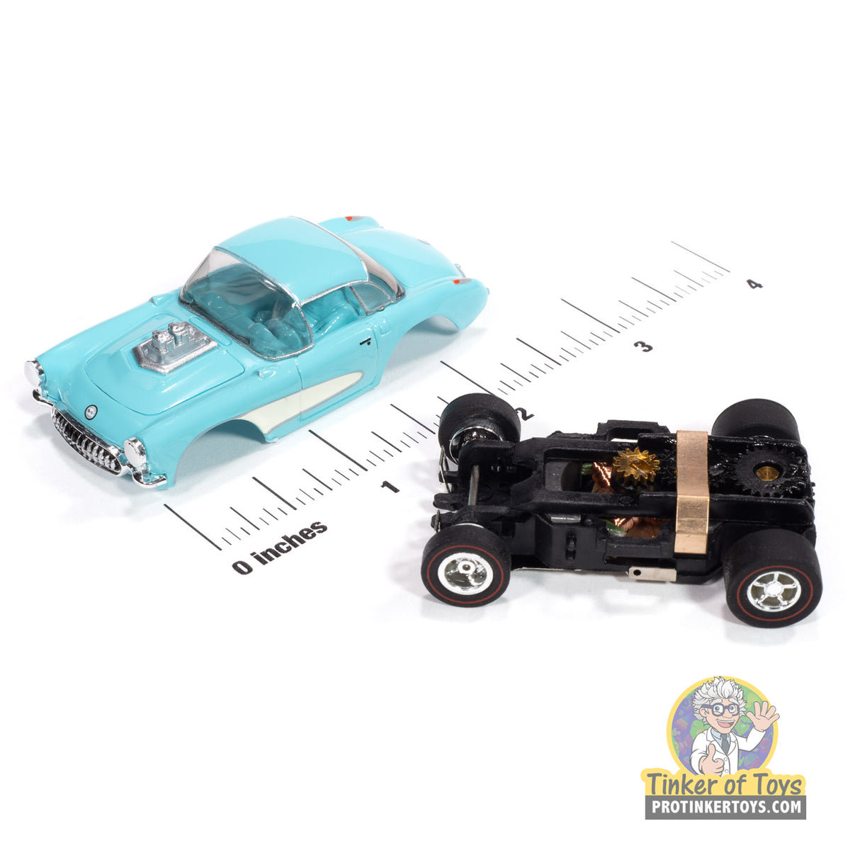 Xtraction 1957 Chevy Corvette Convertible (Gloss Teal and Cream) 2B | SC417 | Auto World