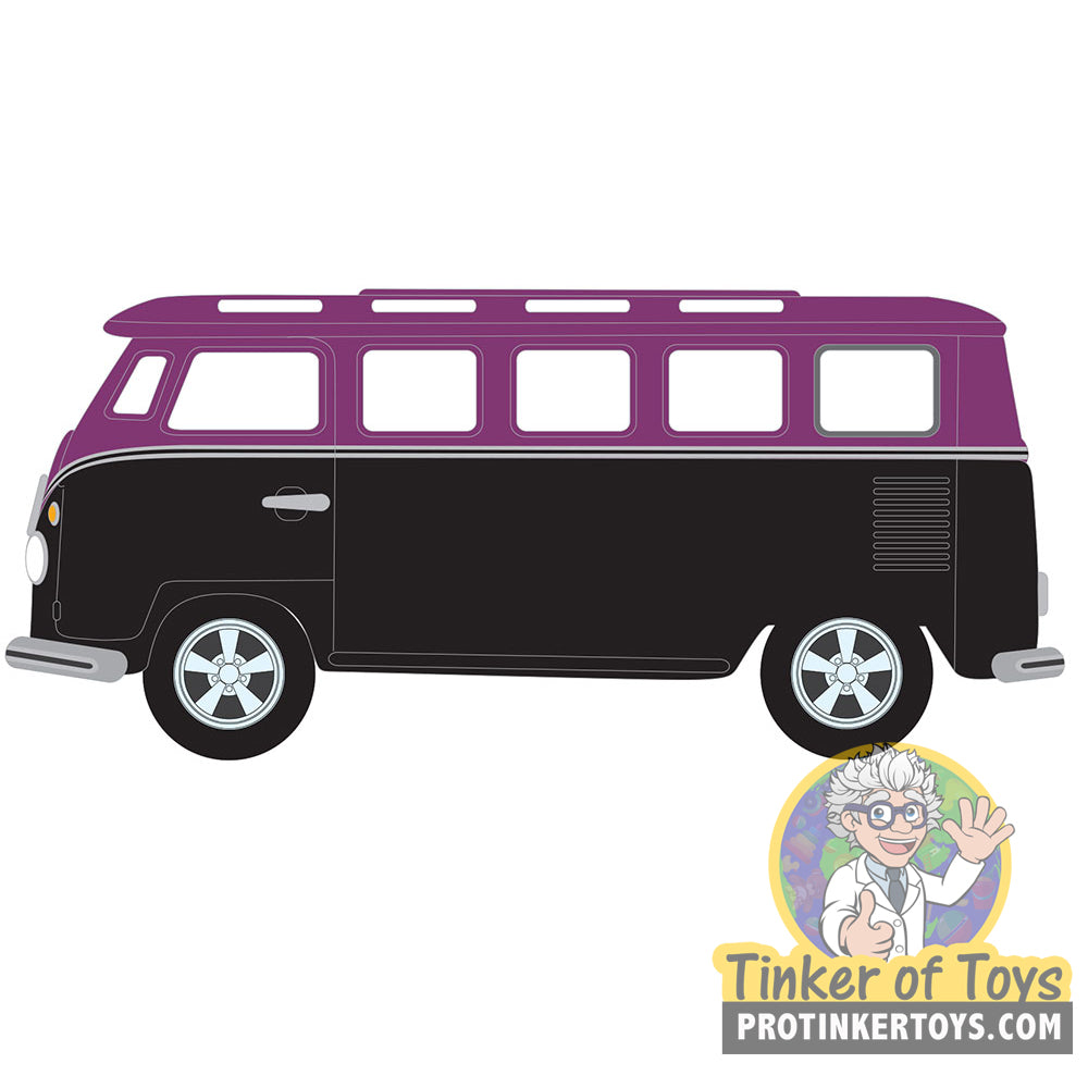 Xtraction 1965 VW Samba Bus (Black/Purple) 2A | SC412 | Auto World