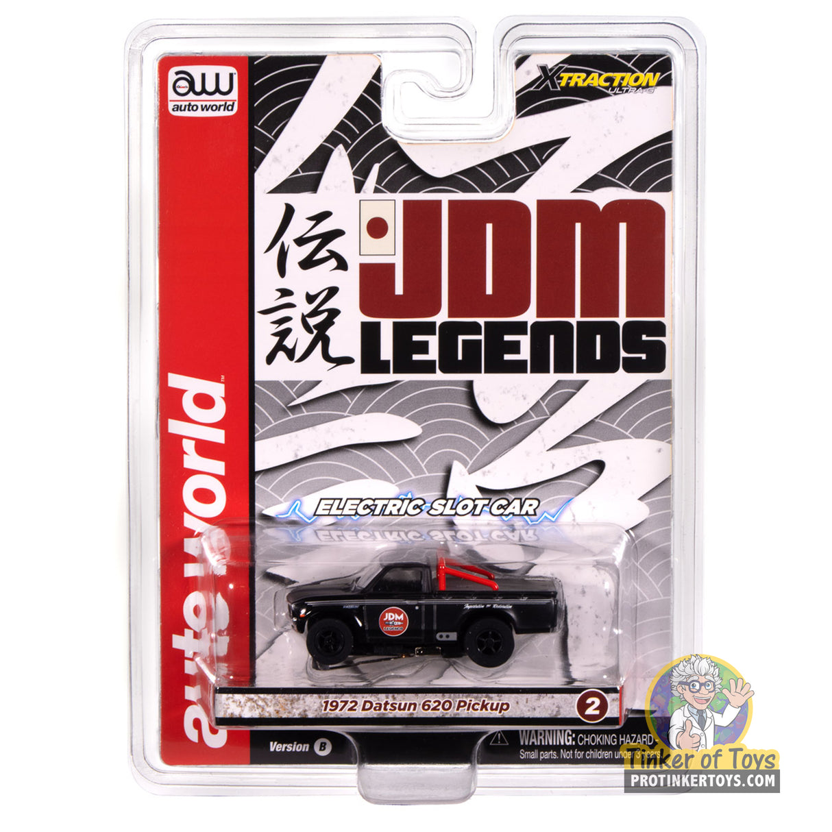 Xtraction 1972 Datsun 620 Pickup Truck JDM Legends (Black & Black) 2B | SC418 | Auto World