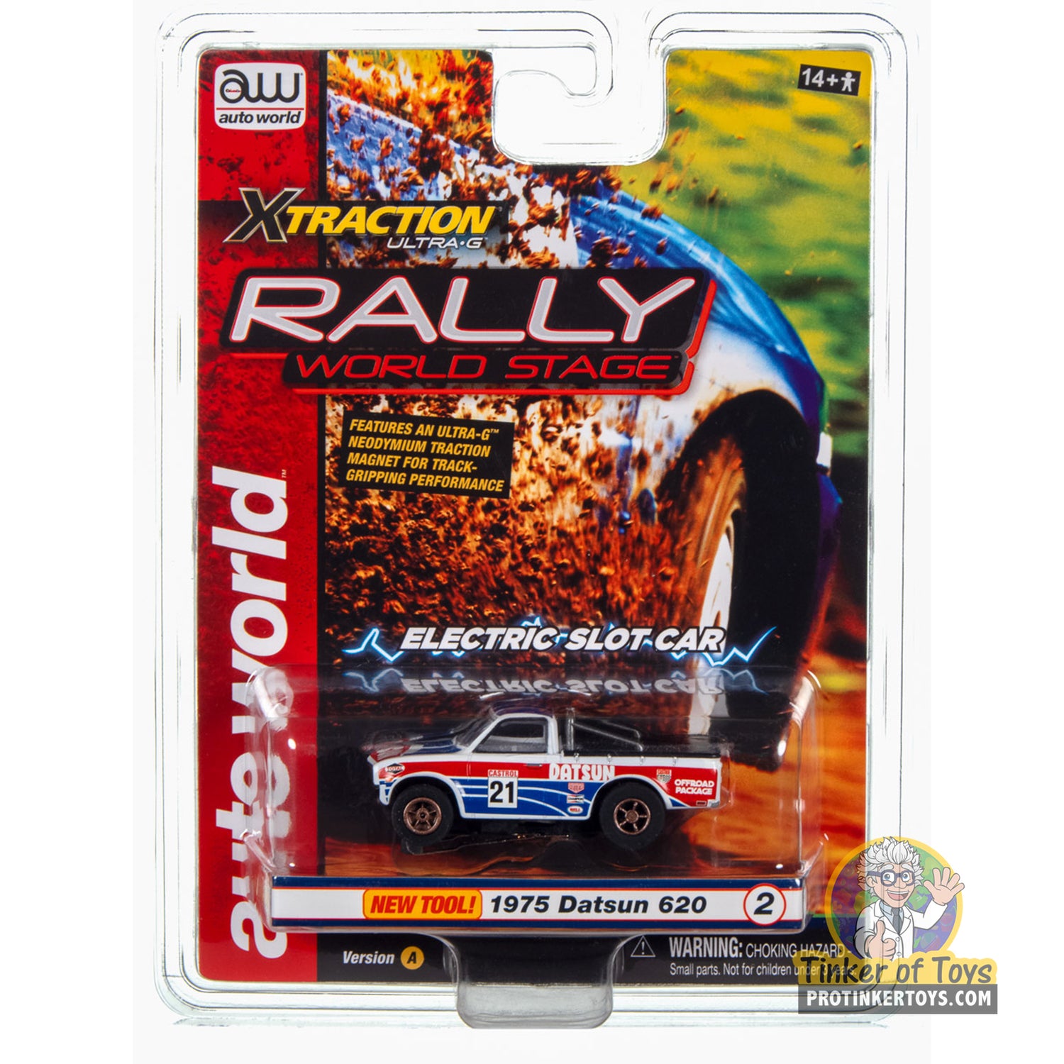 Xtraction 1975 Datsun 620 Pickup Truck (Red, White, Blue) 2A | SC393 | Auto World