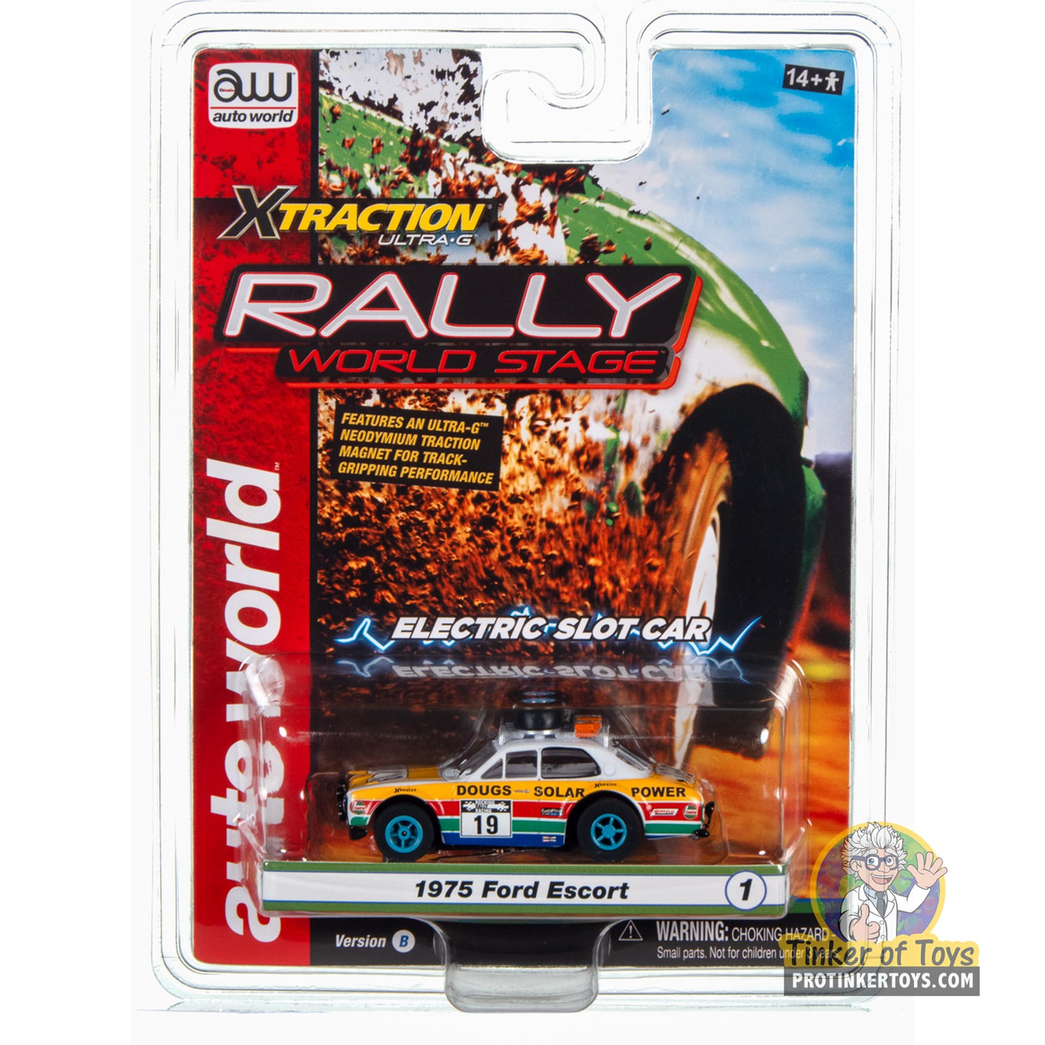 Xtraction 1975 Ford Escort w/Roof Rack (Yellow, White) 1B | SC393 | Auto World