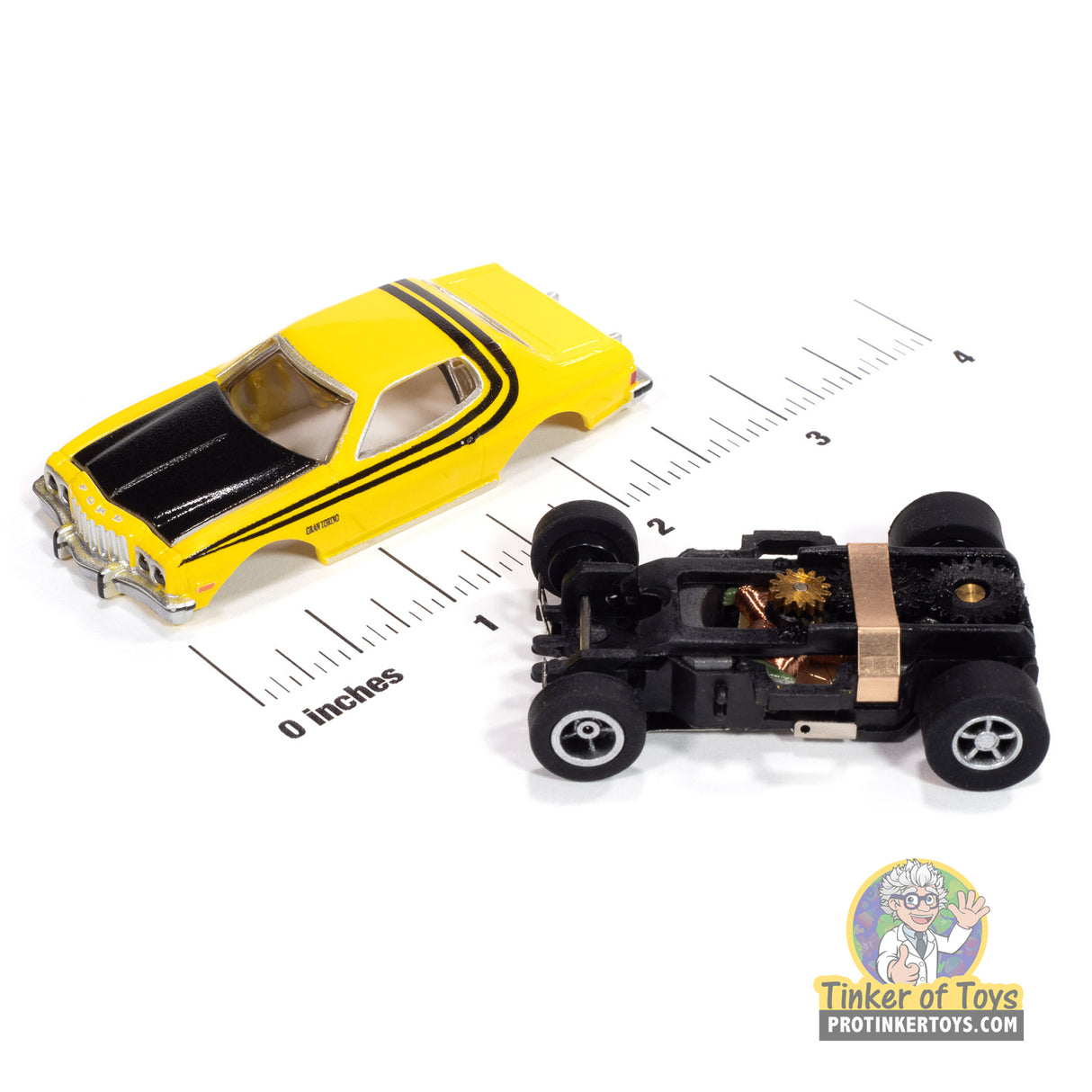 Xtraction 1976 Ford Torino (Gloss Yellow & Gloss Black) 4B | SC417 | Auto World