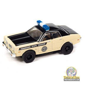 Toy slot car: 1978 Plymouth Fury Tennessee State Trooper for Auto World SC397