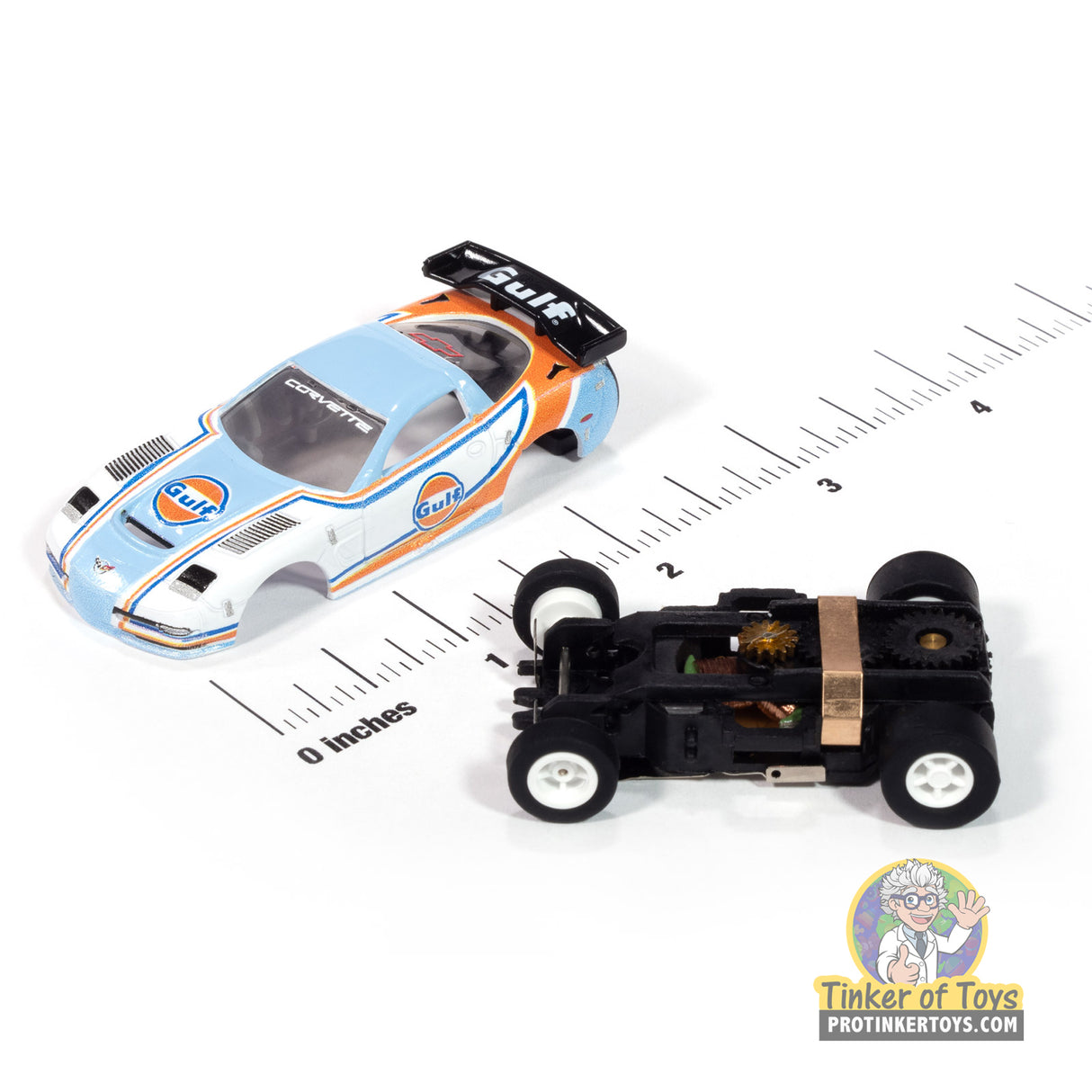 Xtraction 2004 Chevy Corvette C5R Gulf (White & Blue) 4A | SC418 | Auto World