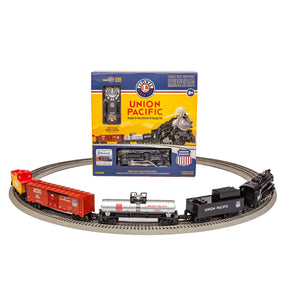 Train set with locomotive, tender, and caboose on track for Lionel LNL923040