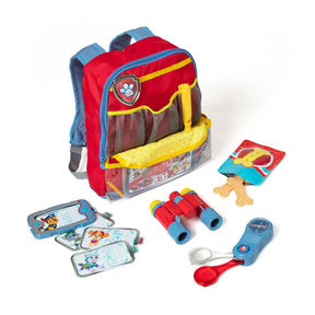 PAW Patrol backpack and play set with accessories for role-playing for Melissa and Doug 33271, parts view, product view 1