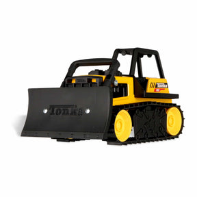 Yellow and black toy bulldozer toy construction vehicle for Schylling 6027, front view