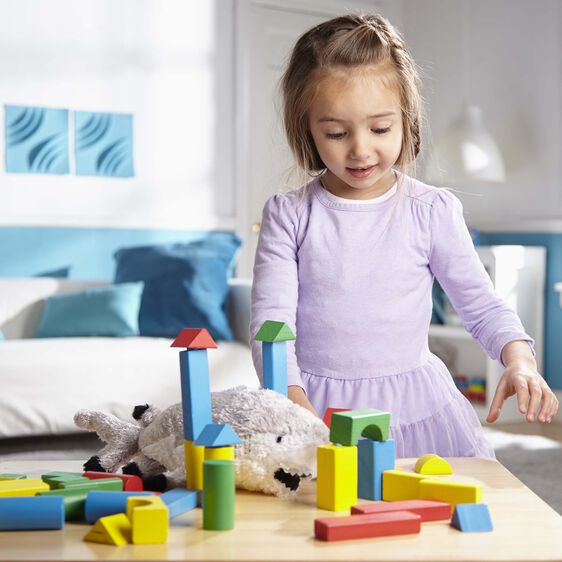 100 Piece Wood Blocks Set - Melissa & Doug - Dancing Bear Toys