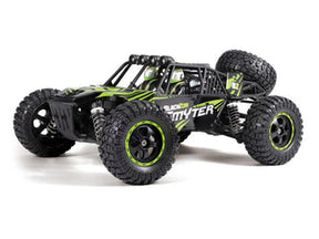 Green and black 1/12 scale electric desert buggy with large off-road tires for BlackZon BZN540114