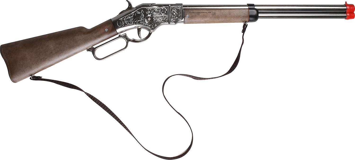 Cowboy Lil Henry Lever Action Toy Rifle 8-Shot 27" Long - Silver | 99/0 | Gonher