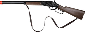 Toy lever action rifle with brown stock and carrying strap for Gonher 99/6