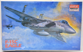 F-15C Eagle jet fighter in flight against a blue sky backdrop for Academy 1685