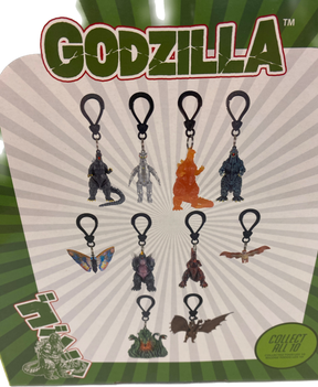Assortment of Godzilla-themed hanging keychains featuring various monster figures for UCC 18068