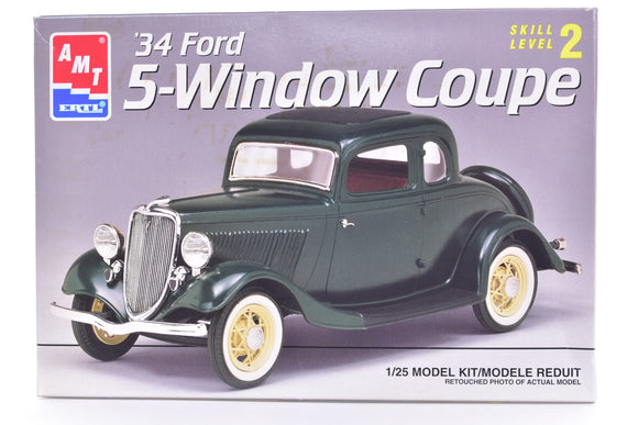 1934 Ford 5-Window Coupe 1:25 Scale Model Kit | 8214 | AMT Ertl