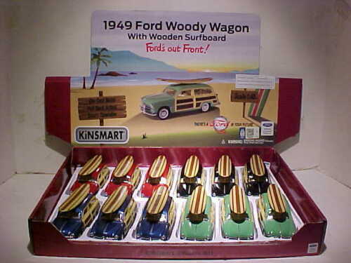 1949 Ford Woody Wagon With Wooden Surfboard | 5402DSI | Kinsmart-Toy Wonders-[variant_title]-ProTinkerToys