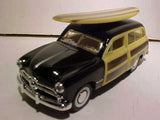 1949 Ford Woody Wagon With Wooden Surfboard | 5402DSI | Kinsmart-Toy Wonders-Black-ProTinkerToys