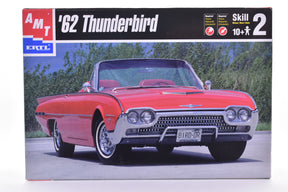 Red 1962 Thunderbird model kit box art showing the car for AMT 30081