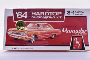 Model kit box art showing a 1964 Mercury Marauder Fastback car for AMT 6022