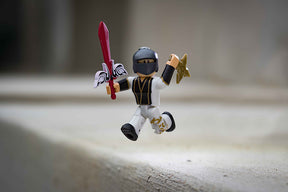 Roblox minifigure ninja assassin with red weapon and gold star accessory for UCC 19896