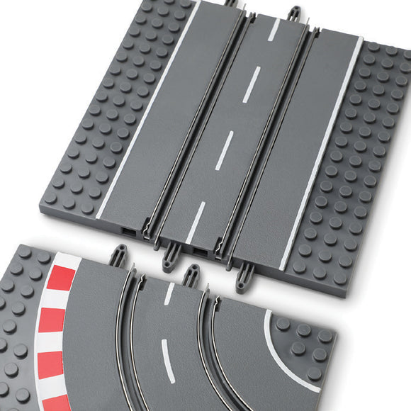 Micro Slot Racing Track Extension - 2 Curve and 2 Straight pcs | 20011 | Jupiter Creations-Jupiter Creations-[variant_title]-ProTinkerToys