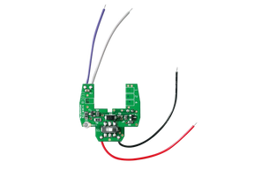 Electronic circuit board with connectors and wires for race car decoder for Carrera 20026740